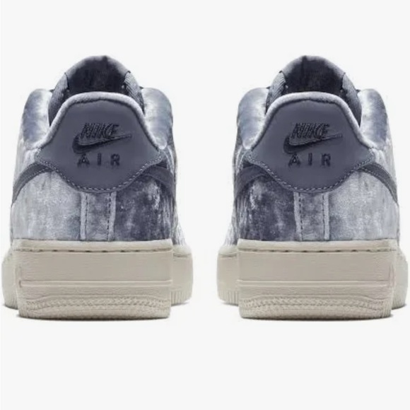 Nike Air Force 1 Low LV8 Dark Sky Blue Crushed Velvet Sneakers! - Picture 2 of 9